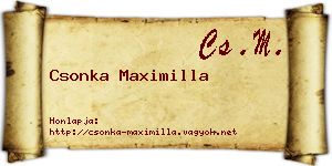 Csonka Maximilla névjegykártya